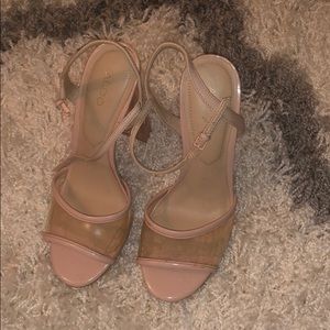 ALDO Clear Nude Heels